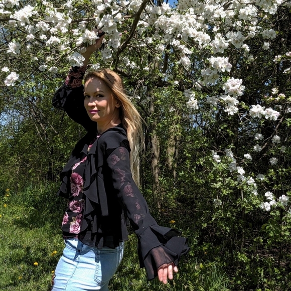 Garden party elegant cover up cardigan - Picture 3 of 7